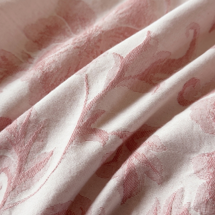 91家纺网 家纺一手货源 找家纺 琪格格2025款纯棉三层纱提花四件套（提供大量买家秀）三层纱 胧月-粉