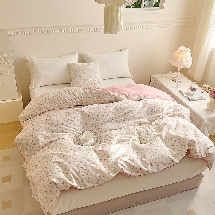 91家纺网 家纺一手货源 找家纺 DoDo 兜兜 【 可定制尺寸】2026新款全棉40支13372印花单被套 粉色恋歌