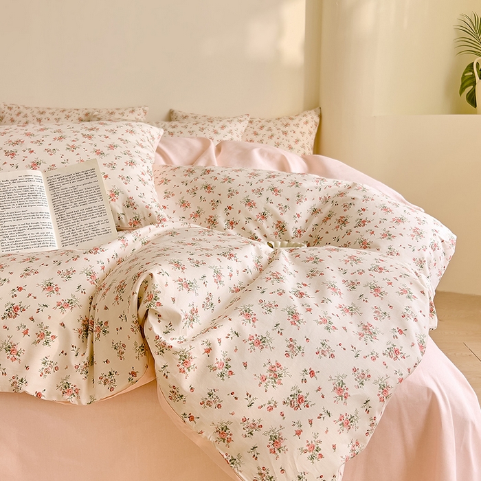 91家纺网 家纺一手货源 找家纺 DoDo 兜兜 【 可定制尺寸】2025新款全棉40支13372印花四件套 桃夭