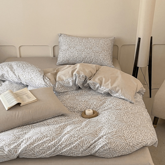 91家纺网 家纺一手货源 找家纺 涵宸家纺 2025新款全棉印花良品系列四件套 星季