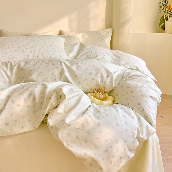 91家纺网 家纺一手货源 找家纺 DoDo 兜兜 【 可定制尺寸】2025新款全棉40支13372印花四件套 春风