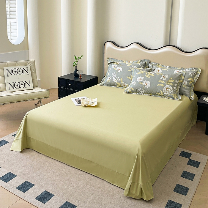 91家纺网 家纺一手货源 找家纺 帛美 2025新款13376全棉纯棉印花四件套-提供买家秀 黛叶