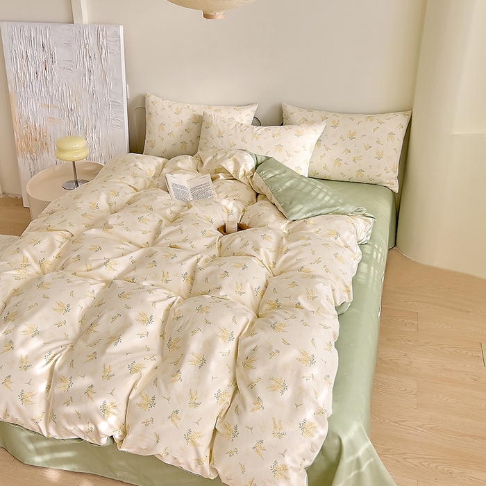 91家纺网 家纺一手货源 找家纺 DoDo 兜兜 【 可定制尺寸】2026新款全棉40支13372印花四件套 清香