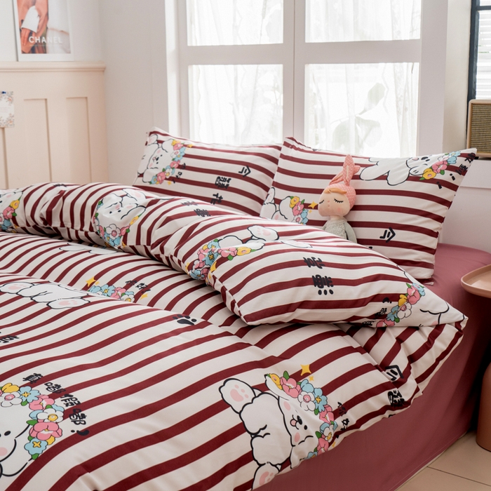 91家纺网 家纺一手货源 找家纺 乐居坊 2025新款亲肤舒适A类水洗云朵棉四件套-场景一 国风少女