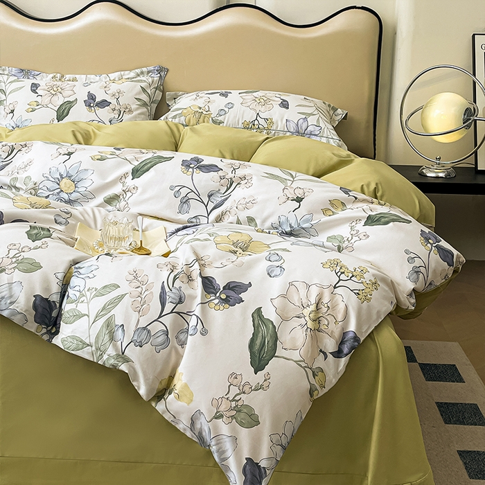 91家纺网 家纺一手货源 找家纺 帛美 2025新款13376全棉纯棉印花四件套-提供买家秀 月瑶