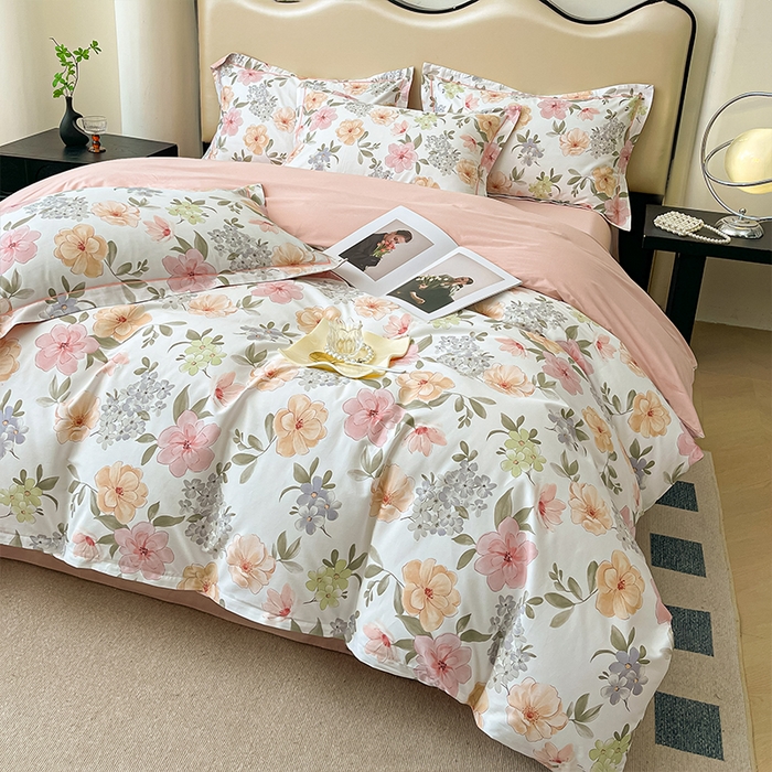 91家纺网 家纺一手货源 找家纺 帛美 2025新款13376全棉纯棉印花四件套-提供买家秀 洵莎