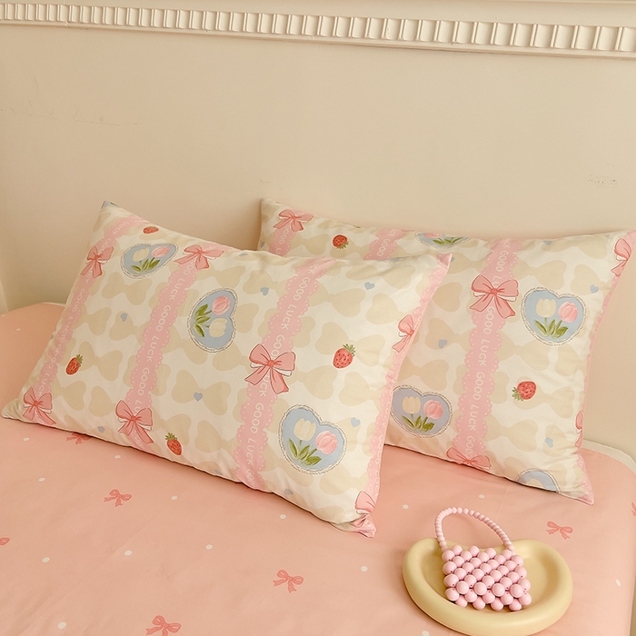 91家纺网 家纺一手货源 找家纺 DoDo 兜兜 【 可定制尺寸】2025新款全棉40支13372印花单床笠 粉色佳人