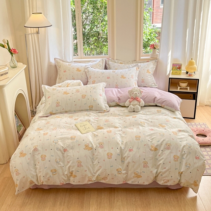 91家纺网 家纺一手货源 找家纺 （总）涵宸家纺 2025新款全棉印花四件套总花型