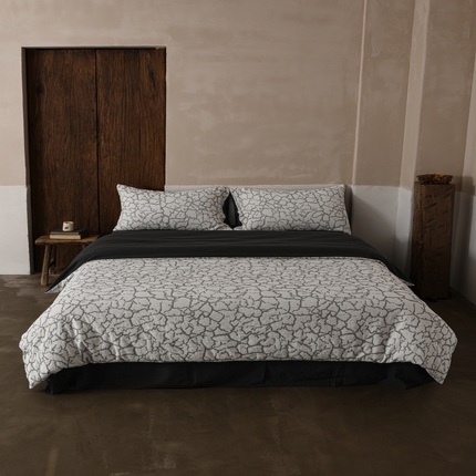 91家纺网 家纺一手货源 找家纺 （总）简家居2025新款60支色织空气棉四件套-陨石