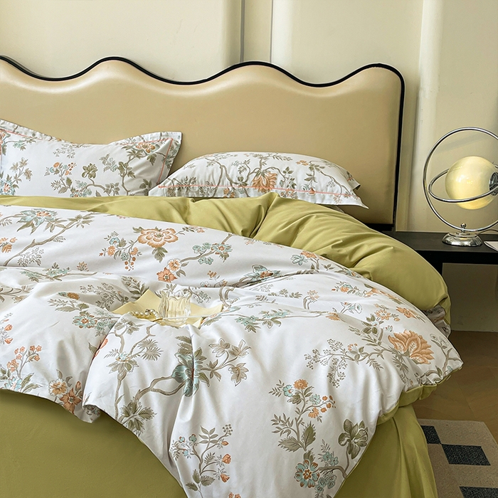 91家纺网 家纺一手货源 找家纺 帛美 2025新款13376全棉纯棉印花四件套-提供买家秀 软玉