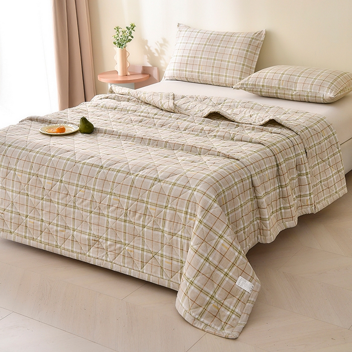 91家纺网 家纺一手货源 找家纺 培童   2025新款超声波亲肤绒夏被夏凉被直播爆款超声波夏被空调被礼品被 洛川格