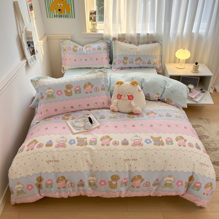 91家纺网 家纺一手货源 找家纺 （总）涵宸家纺 2025新款全棉印花四件套总花型