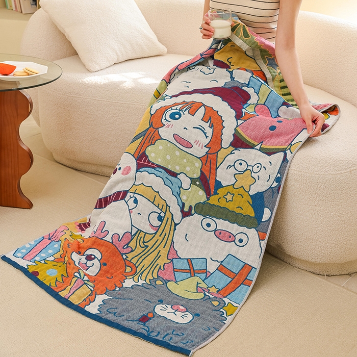 91家纺网 家纺一手货源 找家纺 雯雨家纺 2025新款亲肤可爱全棉A类纱布浴巾 梦想乐园