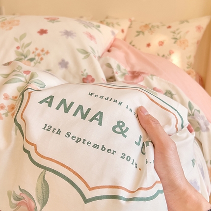 91家纺网 家纺一手货源 找家纺 （总）DoDo 兜兜 【 可定制尺寸】2025新款全棉40支13372印花单被套