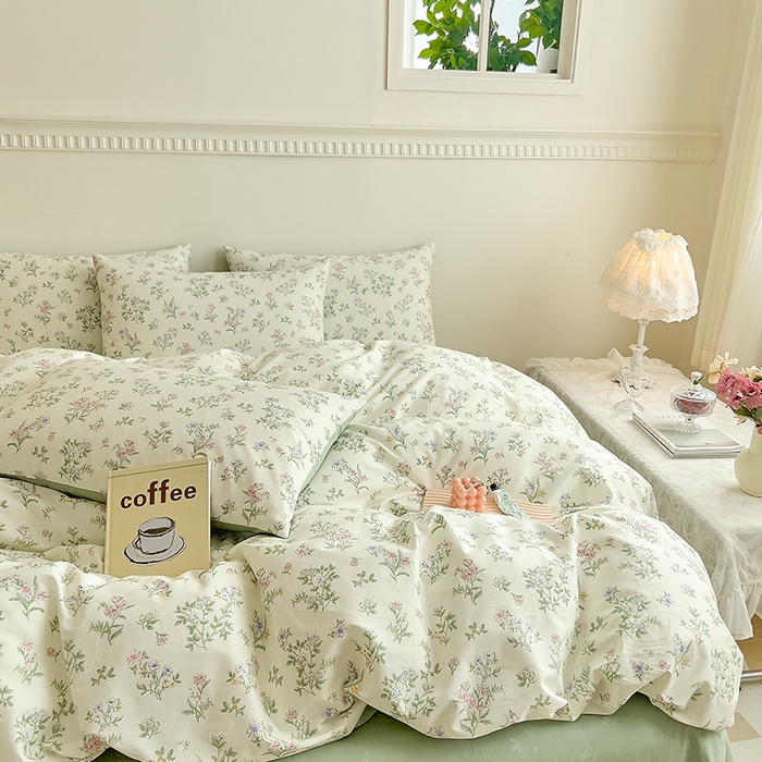 91家纺网 家纺一手货源 找家纺 DoDo 兜兜 【 可定制尺寸】2025新款全棉40支13372印花四件套 等风来