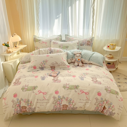 91家纺网 家纺一手货源 找家纺 （总）涵宸家纺 2025新款全棉印花四件套总花型