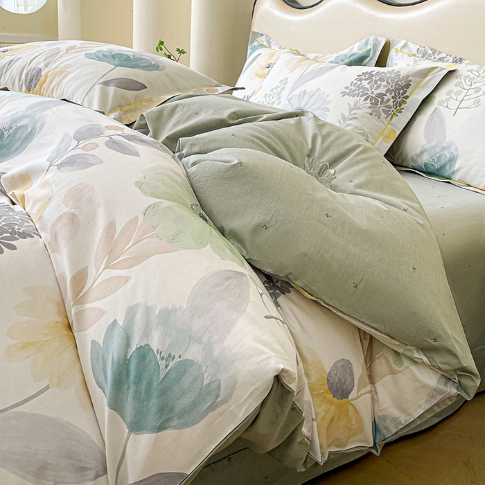 91家纺网 家纺一手货源 找家纺 帛美 2025新款13376全棉纯棉印花四件套-提供买家秀 春景