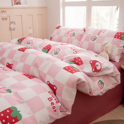 91家纺网 家纺一手货源 找家纺 （总）乐居坊 2025新款亲肤舒适A类水洗云朵棉四件套-场景一