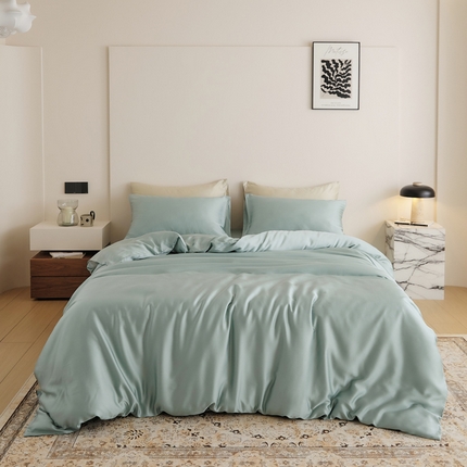 91家纺网 家纺一手货源 找家纺 （总）EH家居 2025新款天丝纯色四件套系列