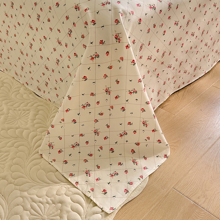 91家纺网 家纺一手货源 找家纺 DoDo 兜兜 【 可定制尺寸】2025新款全棉40支13372印花单床单 花晨