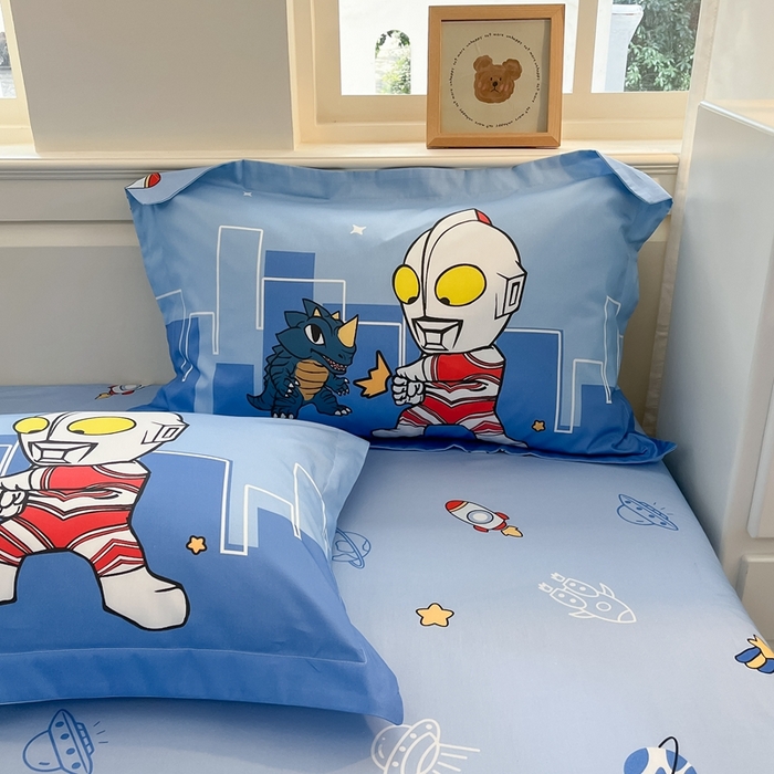 91家纺网 家纺一手货源 找家纺 蘭菲家纺 2025新款奥特曼全棉枕套 勇士