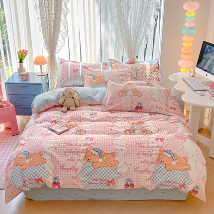 91家纺网 家纺一手货源 找家纺 （总）涵宸家纺 2025新款全棉印花四件套总花型