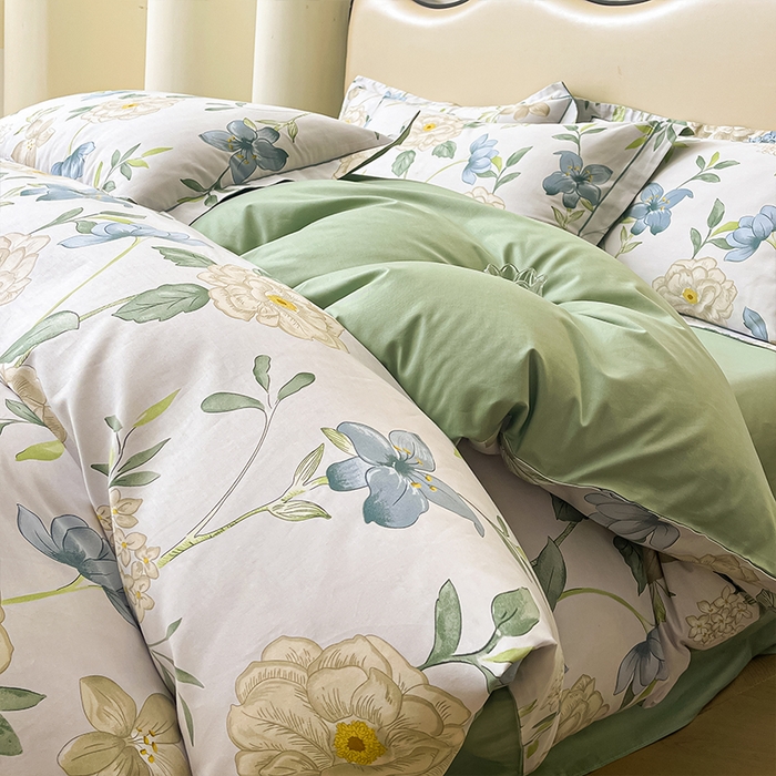 91家纺网 家纺一手货源 找家纺 帛美 2025新款13376全棉纯棉印花四件套-提供买家秀 清棠