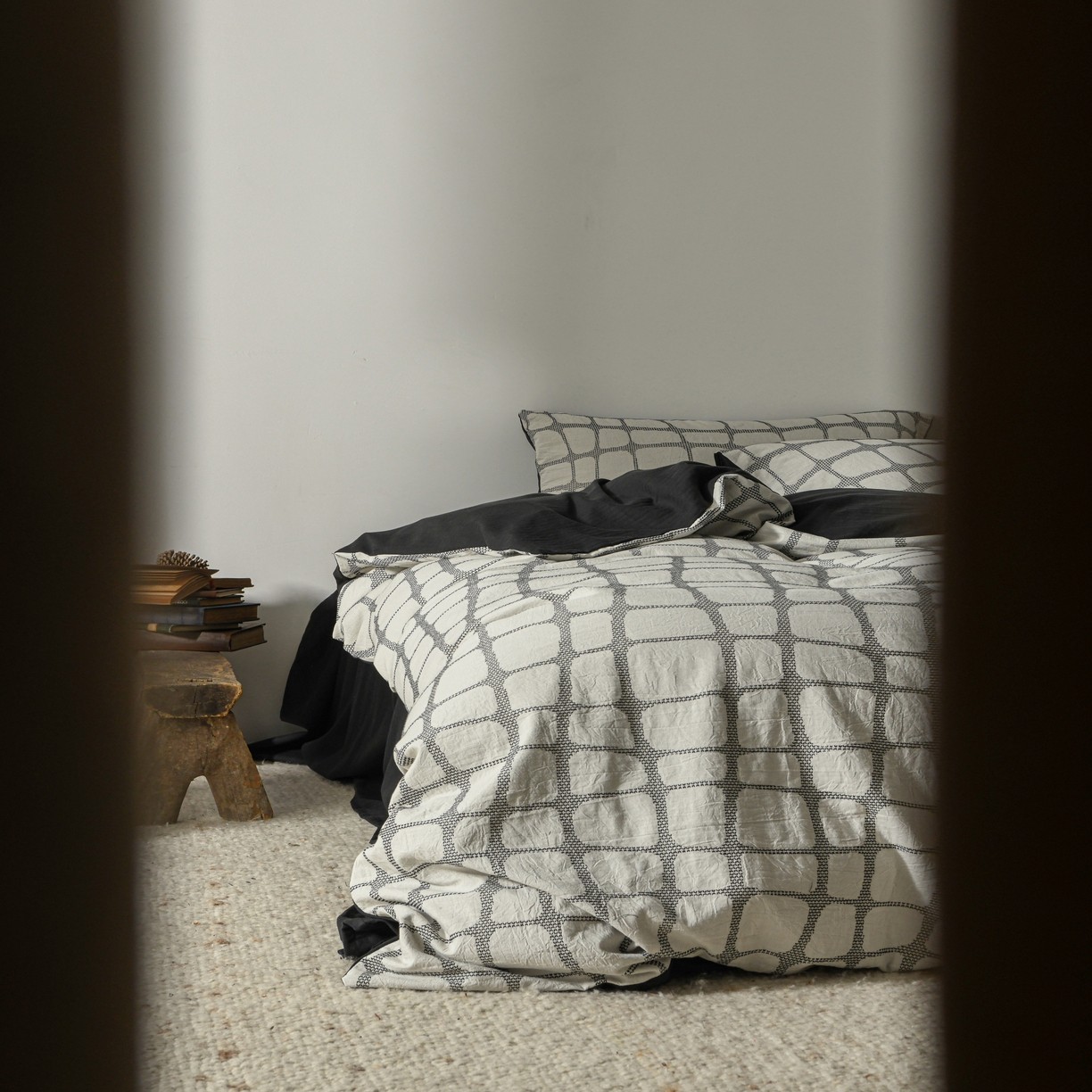 91家纺网 家纺一手货源 找家纺 （总）简家居 2025新款60支色织空气棉四件套-岛屿