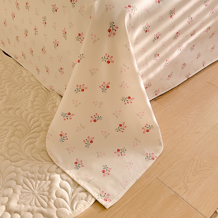 91家纺网 家纺一手货源 找家纺 DoDo 兜兜 【 可定制尺寸】2025新款全棉40支13372印花单床单 情书