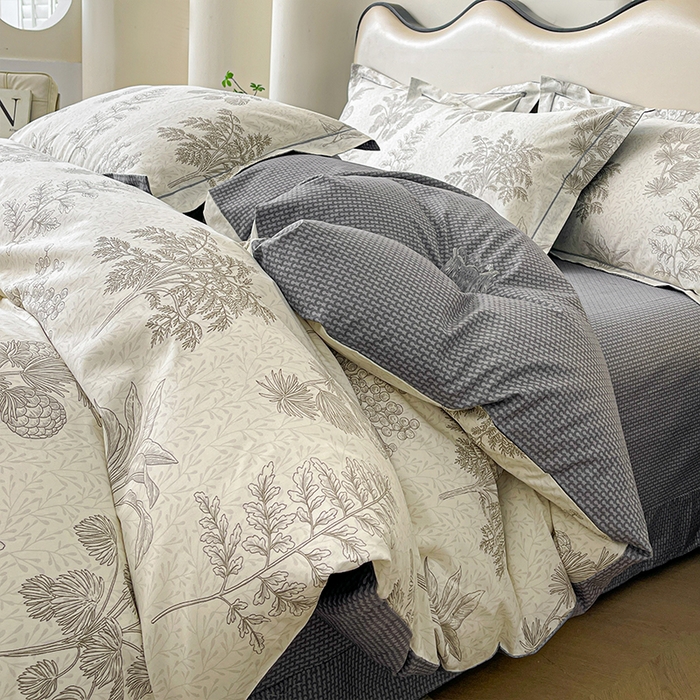 91家纺网 家纺一手货源 找家纺 帛美 2025新款13376全棉纯棉印花四件套-提供买家秀 林间