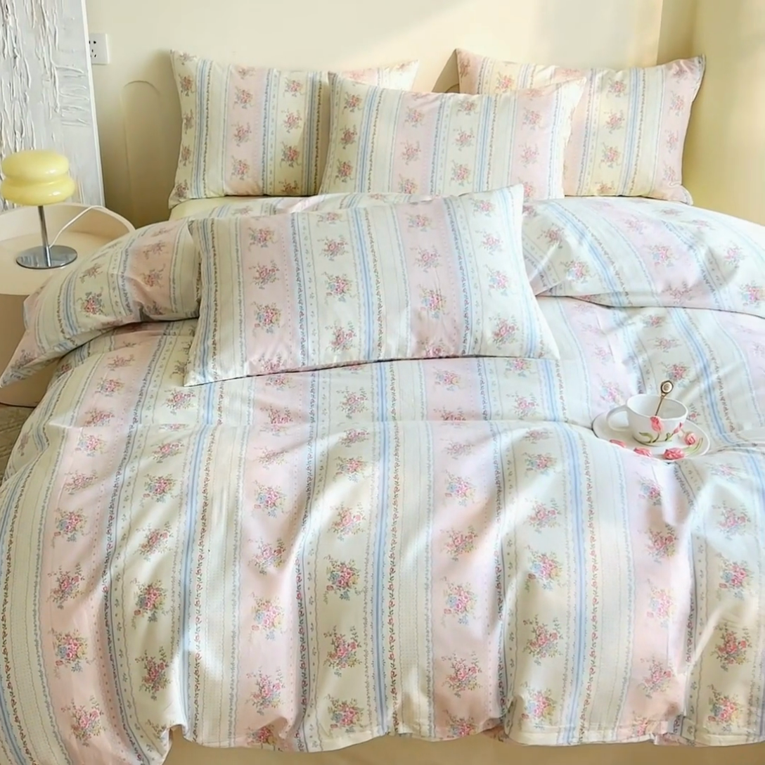 91家纺网 家纺一手货源 找家纺 DoDo 兜兜 【 可定制尺寸】2025新款全棉40支13372印花四件套 南枝