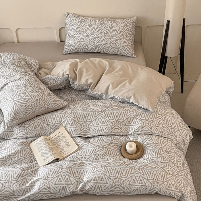 91家纺网 家纺一手货源 找家纺 涵宸家纺 2025新款全棉印花良品系列四件套 星季