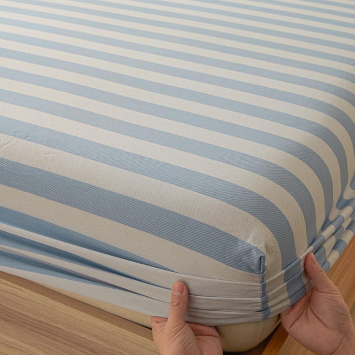 91家纺网 家纺一手货源 找家纺 涵宸家纺 2025新款全棉印花良品系列床笠 床笠-多哈-兰