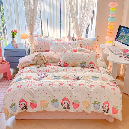 91家纺网 家纺一手货源 找家纺 （总）涵宸家纺 2025新款全棉印花四件套总花型