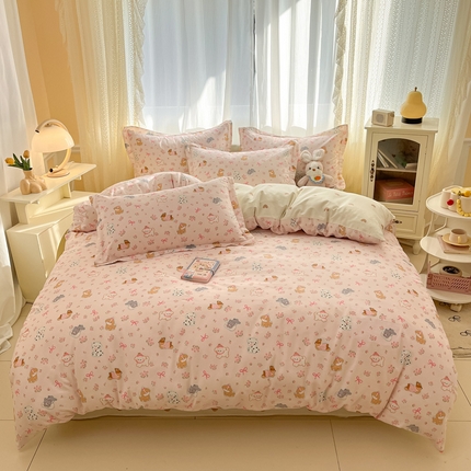 91家纺网 家纺一手货源 找家纺 （总）涵宸家纺 2025新款全棉印花四件套总花型