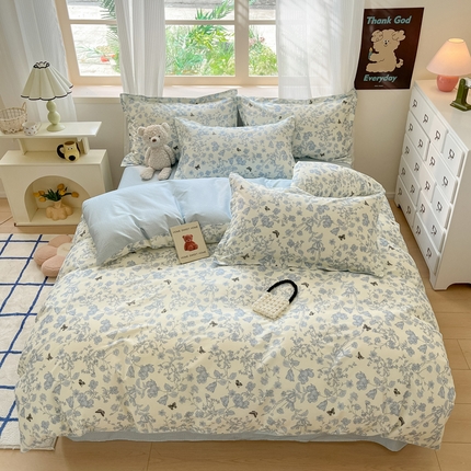 91家纺网 家纺一手货源 找家纺 （总）涵宸家纺 2025新款全棉印花四件套总花型