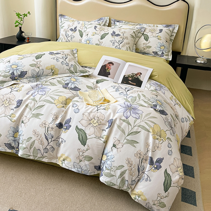 91家纺网 家纺一手货源 找家纺 帛美 2025新款13376全棉纯棉印花四件套-提供买家秀 月瑶