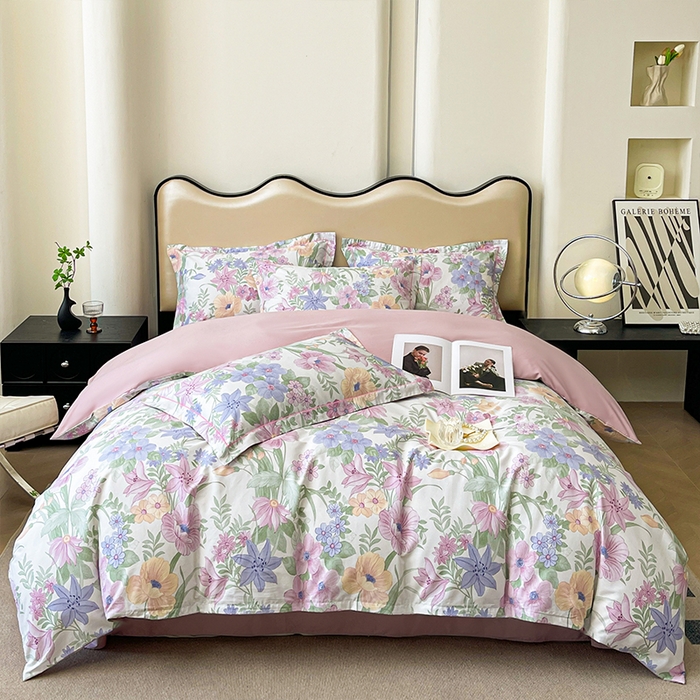 91家纺网 家纺一手货源 找家纺 帛美 2025新款13376全棉纯棉印花四件套-提供买家秀 花溪