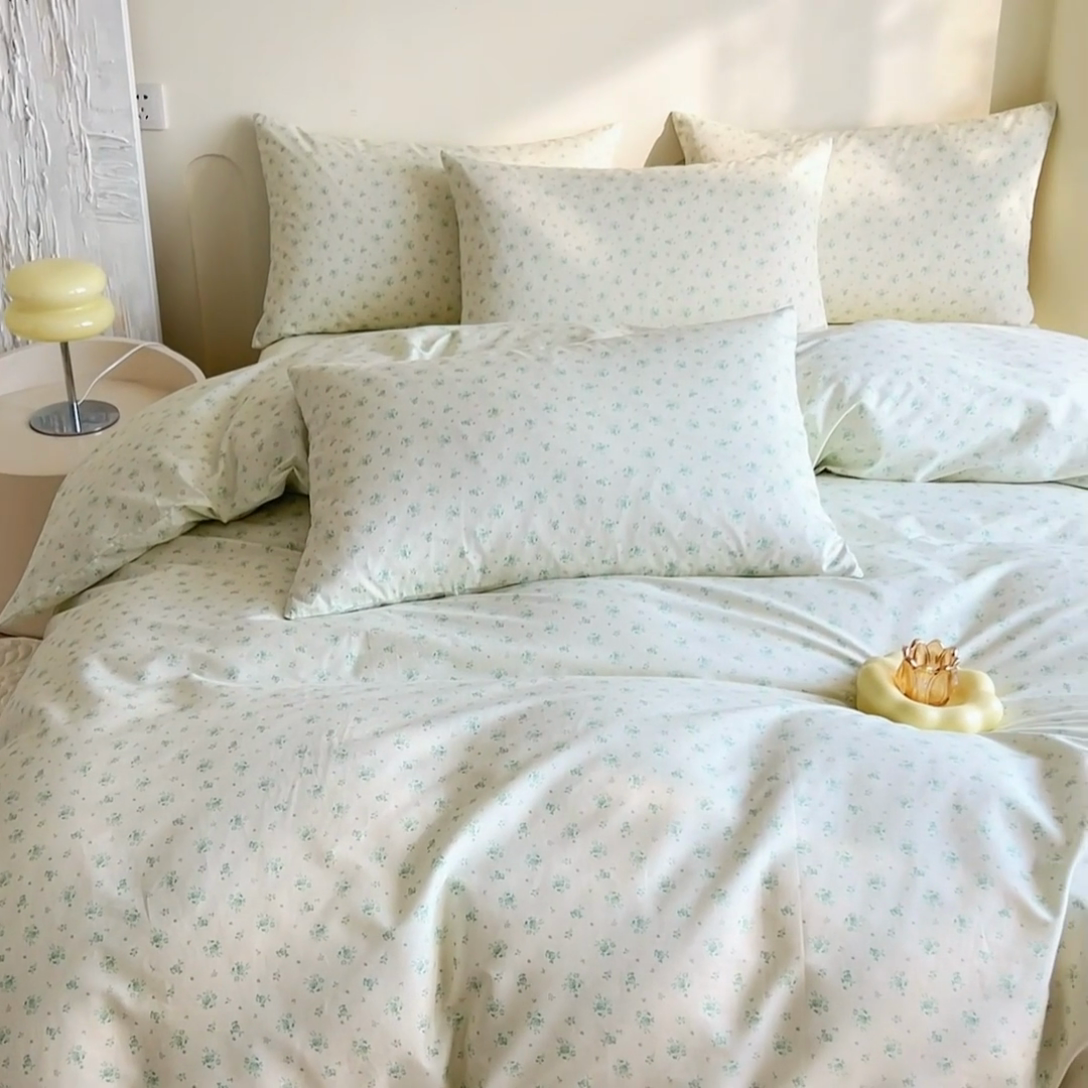 91家纺网 家纺一手货源 找家纺 DoDo 兜兜 【 可定制尺寸】2025新款全棉40支13372印花四件套 春风