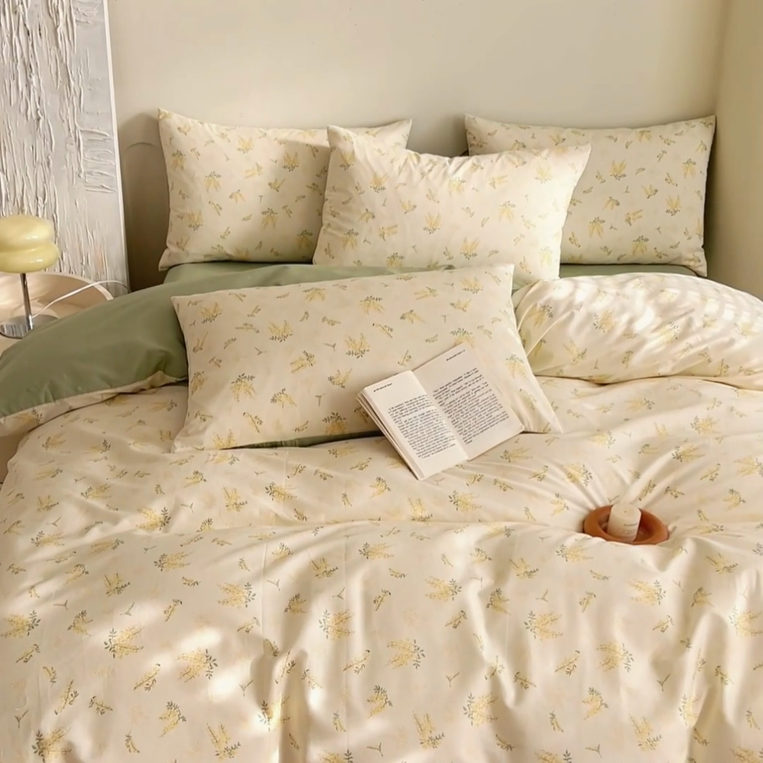 91家纺网 家纺一手货源 找家纺 DoDo 兜兜 【 可定制尺寸】2026新款全棉40支13372印花四件套 清香