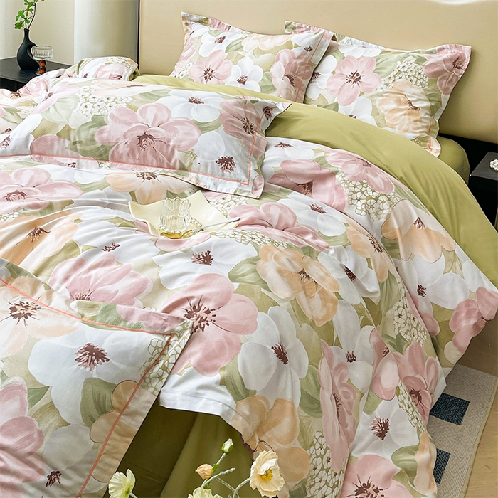 91家纺网 家纺一手货源 找家纺 帛美 2025新款13376全棉纯棉印花四件套-提供买家秀 馥雅