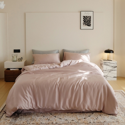 EH家居 2025新款天丝纯色四件套系列 漫游粉色