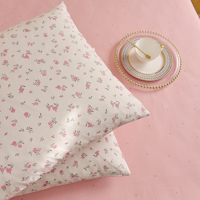 91家纺网 家纺一手货源 找家纺 DoDo 兜兜 【 可定制尺寸】2026新款全棉40支13372印花单床笠 粉色恋歌