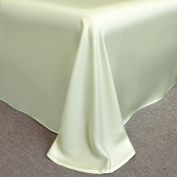 91家纺网 家纺一手货源 找家纺 慕晨 2025新款简奢款莱赛尔数码印夏被四件套 念池-绿