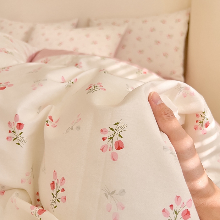 91家纺网 家纺一手货源 找家纺 DoDo 兜兜 【 可定制尺寸】2025新款全棉40支13372印花四件套 情书