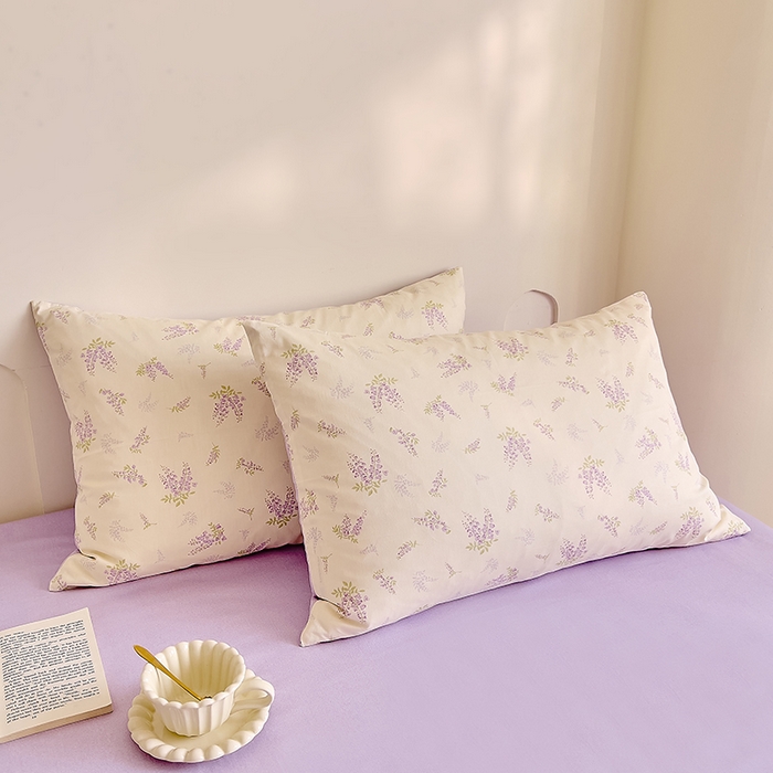 91家纺网 家纺一手货源 找家纺 DoDo 兜兜 【 可定制尺寸】2026新款全棉40支13372印花单枕套 浅薇