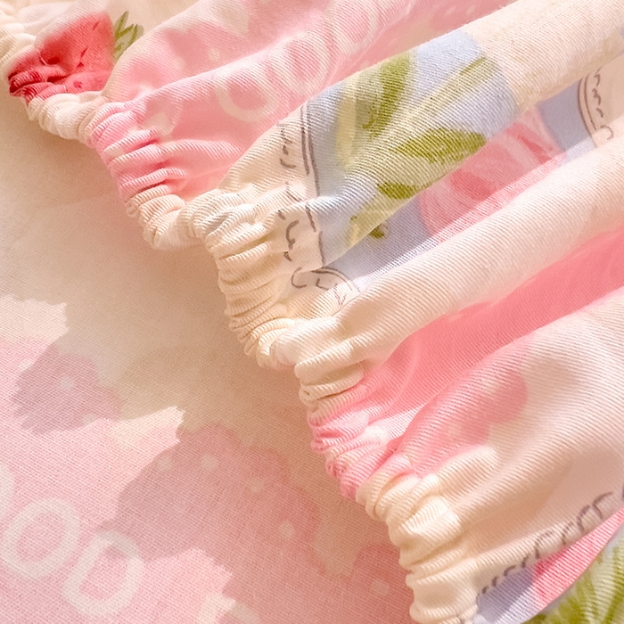 91家纺网 家纺一手货源 找家纺 DoDo 兜兜 【 可定制尺寸】2025新款全棉40支13372印花单床笠 粉色佳人