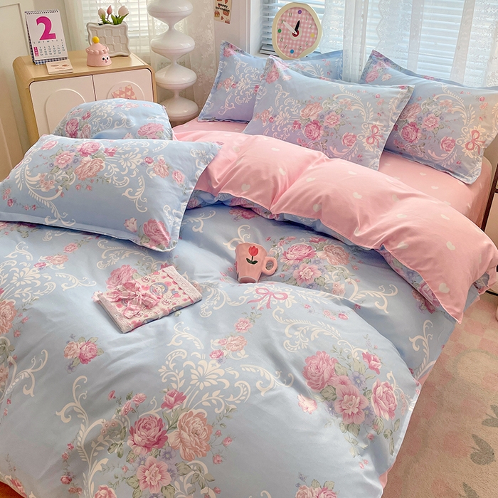 91家纺网 家纺一手货源 找家纺 世爵 2025新款磨毛印花单被套 宝藏花园