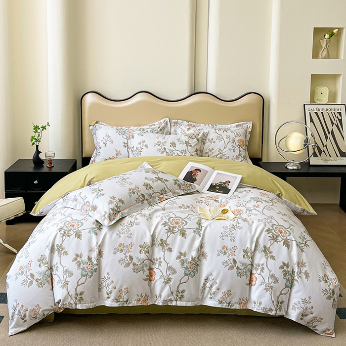 91家纺网 家纺一手货源 找家纺 帛美 2025新款13376全棉纯棉印花四件套-提供买家秀 软玉