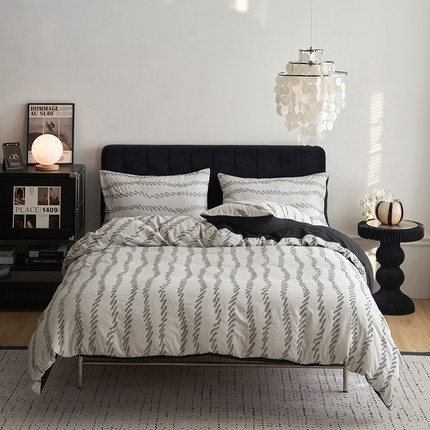 简家居2025新款60支色织空气棉四件套-星光-闪耀 闪耀